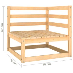 vidaXL Hörnsektion till pallsoffa massiv furu - Bild 6