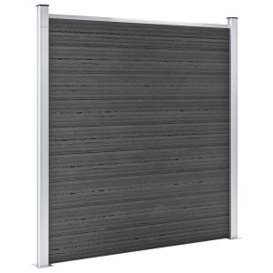 vidaXL Staketpanel WPC 1045x186 cm svart - Bild 3