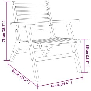 vidaXL Caféset 3 delar massivt akaciaträ - Bild 9