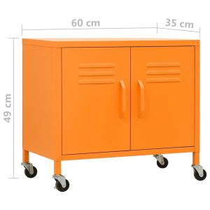 vidaXL Förvaringsskåp orange 60x35x56 cm stål - Bild 9