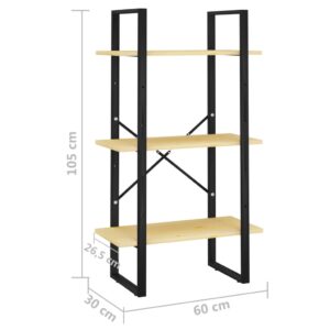 vidaXL Förvaringshylla 60x30x105 cm massiv furu - Bild 8