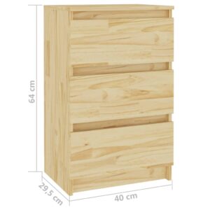 vidaXL Sängbord 2 st 40x29,5x64 cm massiv furu - Bild 7