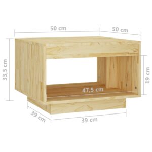 vidaXL Soffbord 50x50x33,5 cm massiv furu - Bild 7