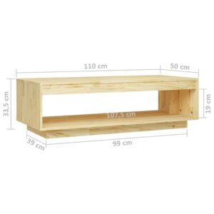 vidaXL Soffbord 110x50x33,5 cm massiv furu - Bild 8