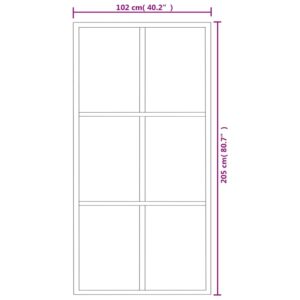 vidaXL Skjutdörr med beslagset ESG glas och aluminium 102x205 cm - Bild 10