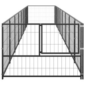 vidaXL Hundgård svart 8 m² stål - Bild 3