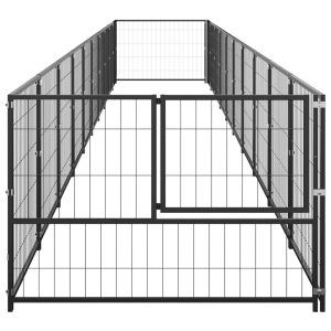 vidaXL Hundgård svart 10 m² stål - Bild 3