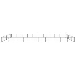 vidaXL Hundgård svart 70 m² stål - Bild 2