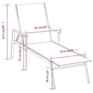 vidaXL Solsäng stål och textilene grön - Bild 9