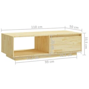 vidaXL Soffbord 110x50x33,5 cm massiv furu - Bild 11