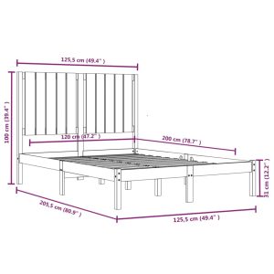 vidaXL Sängram honungsbrun massiv furu 120x200 cm - Bild 6