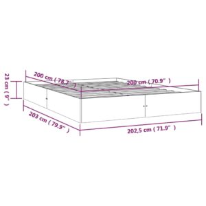 vidaXL Sängram massivt trä 200x200 cm - Bild 9