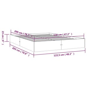 vidaXL Sängram vit massivt trä 120x200 cm - Bild 9