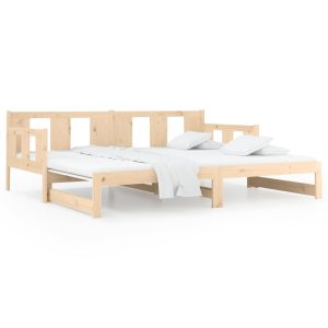 vidaXL Bäddsoffa massiv furu 2x(90x200) cm - Bild 6