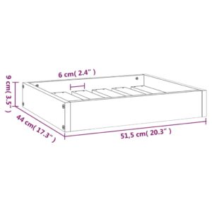 vidaXL Hundbädd grå 51,5x44x9 cm massiv furu - Bild 8