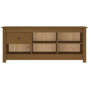 vidaXL Skoskåp honungsbrun 110x38x45,5 cm massiv furu - Bild 3