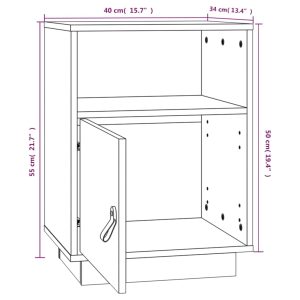 vidaXL Sängbord 2 st 40x34x55 cm massiv furu - Bild 11