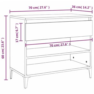 vidaXL Skoskåp brun ek 70x36x60 cm konstruerat trä - Bild 10