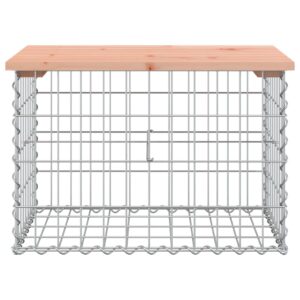 vidaXL Trädgårdsbänk gabion-design 63x44x42 cm massivt douglasträ - Bild 3