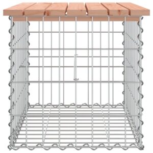 vidaXL Trädgårdsbänk gabion-design 63x44x42 cm massivt douglasträ - Bild 4