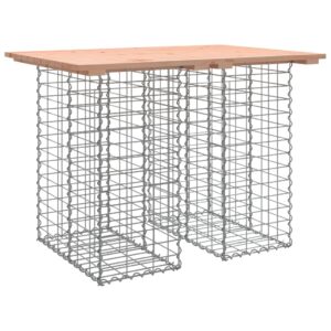 vidaXL Trädgårdsbänk gabion-design 100x70x72 cm massivt douglasträ - Bild 2