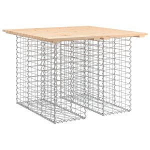 vidaXL Trädgårdsbänk gabion-design 100x102x72 cm massiv furu - Bild 2