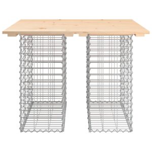 vidaXL Trädgårdsbänk gabion-design 100x102x72 cm massiv furu - Bild 3