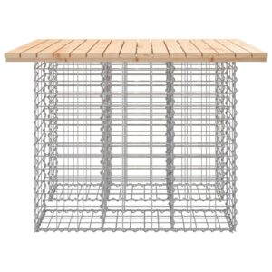 vidaXL Trädgårdsbänk gabion-design 100x102x72 cm massiv furu - Bild 4