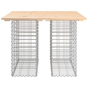 vidaXL Trädgårdsbänk gabion-design 100x102x72 cm massiv furu - Bild 5