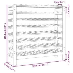 vidaXL Vinställ 109,5x30x107,5 cm massiv furu - Bild 8