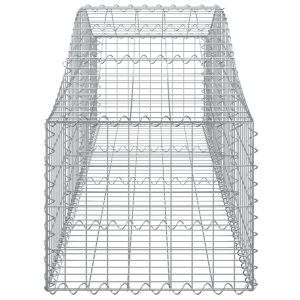 vidaXL Gabioner bågformade 9 st 200x50x40/60 cm galvaniserat järn - Bild 5