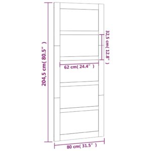 vidaXL Ladugårdsdörr 80x1,8x204,5 cm massiv furu - Bild 7