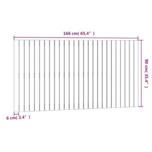 vidaXL Väggmonterad huvudgavel 166x3x90 cm massiv furu - Bild 8