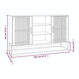 vidaXL Förvaringsskåp svart 105x30x65 cm konstruerat trä - Bild 8