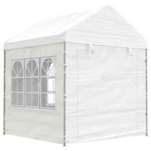 vidaXL Paviljong med tak vit 15,61x2,28x2,69 m polyeten - Bild 3