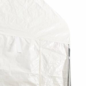 vidaXL Paviljong med tak vit 8,92x4,08x3,22 m polyeten - Bild 5