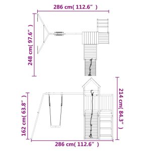 vidaXL Lekplats impregnerad furu - Bild 11