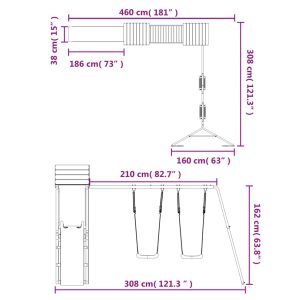 vidaXL Lekplats massivt douglasträ - Bild 11