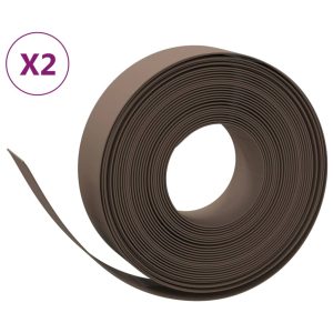 vidaXL Rabattkant brun 2 st 10 m 15 cm polyeten - Bild 2