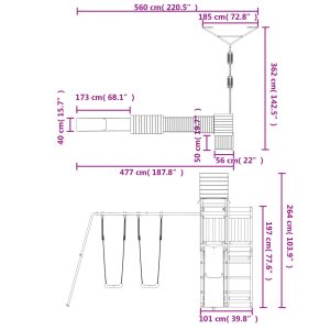 vidaXL Lekplats impregnerad furu - Bild 11