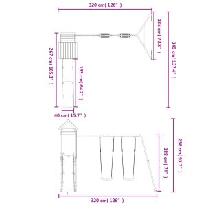 vidaXL Lekplats massivt douglasträ - Bild 11