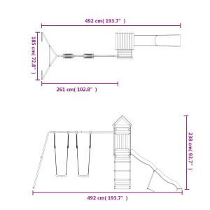 vidaXL Lekplats impregnerad furu - Bild 11