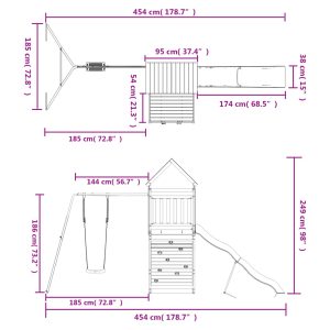 vidaXL Lekplats impregnerad furu - Bild 12