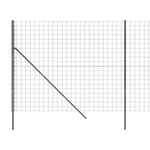 vidaXL Stängsel antracit 2,2x25 m galvaniserat stål - Bild 4