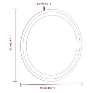 vidaXL Badrumsspegel LED 50 cm rund - Bild 12