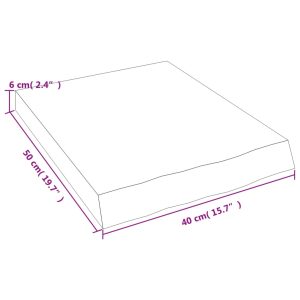 vidaXL Hyllplan 40x50x(2-6) cm obehandlad massiv ek - Bild 9