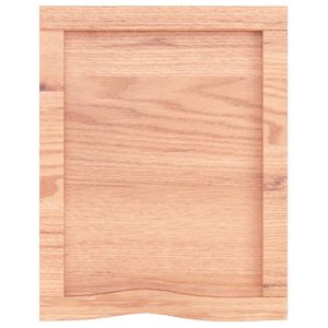 vidaXL Vägghylla ljusbrun 40x50x(2-4) cm behandlad massiv ek - Bild 6