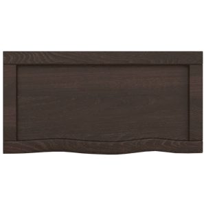 vidaXL Vägghylla mörkbrun 40x30x(2-6) cm behandlad massiv ek - Bild 6