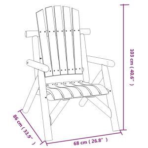 vidaXL Loungegrupp 4 delar massivt granträ - Bild 7