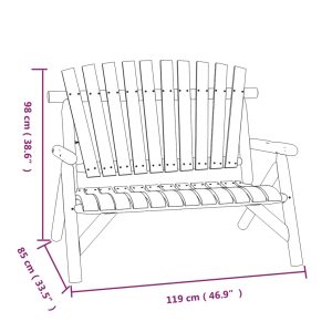 vidaXL Loungegrupp 4 delar massivt granträ - Bild 8